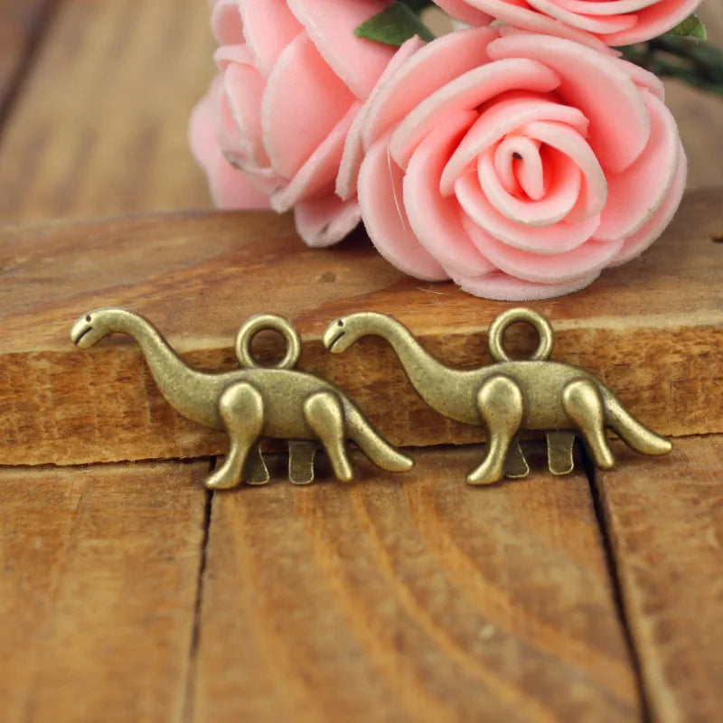25x13MM Antique Silver Zinc Alloy Dinosaur Charm Pendant for DIY Necklace Bracelet Jewelry Making