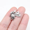 20x19mm 1.6g Antique Silver Zinc Alloy Bee Charm Pendant for DIY Bracelet Necklace Jewelry Making