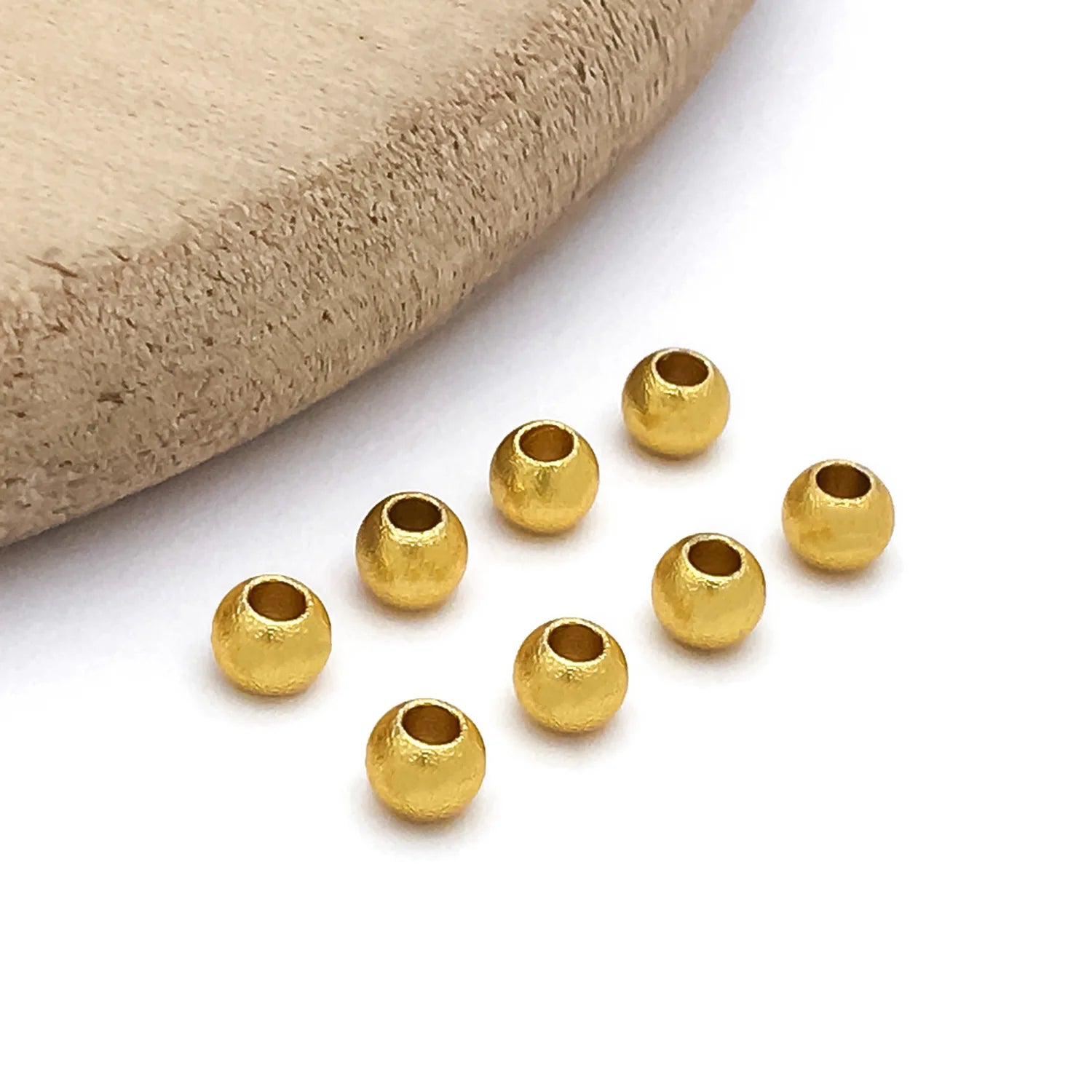 Antique Gold Copper Alloy Round Spacer Beads for Bracelet and Necklace Jewelry Making
