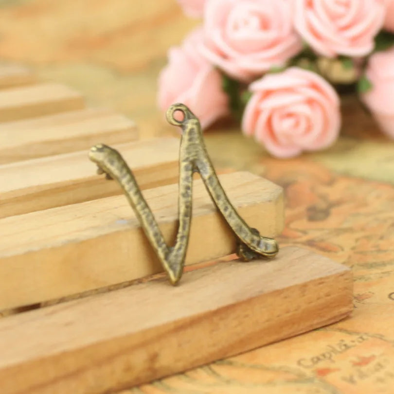 28x20MM Zinc Alloy Letter N Charm Pendant for DIY Necklace Bracelet Jewelry Making