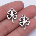 18x13mm 1.2g Multicolor Zinc Alloy Four Leaf Clover Charm Pendant for DIY Necklace Bracelet Jewelry Making