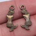 20x7mm 0.7g Multicolor Zinc Alloy Mermaid Charm Pendant for DIY Ocean Theme Jewelry Making