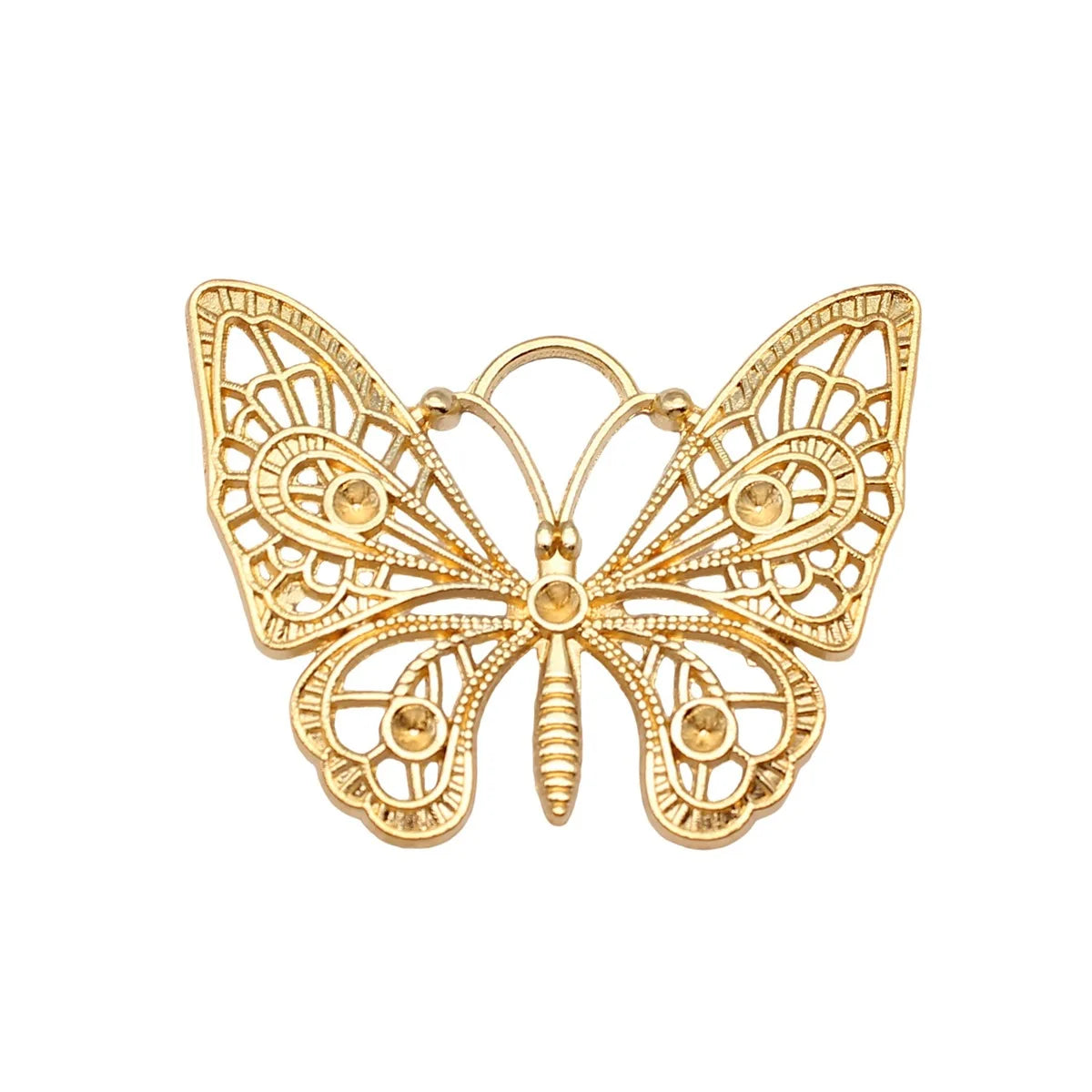 46x35mm 5.8g Gold Zinc Alloy Butterfly Charm Pendant for DIY Necklace Bracelet Jewelry Making