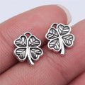 12x11mm 0.95g Antique Silver Zinc Alloy Four Leaf Clover Charm Pendant for DIY Jewelry Making