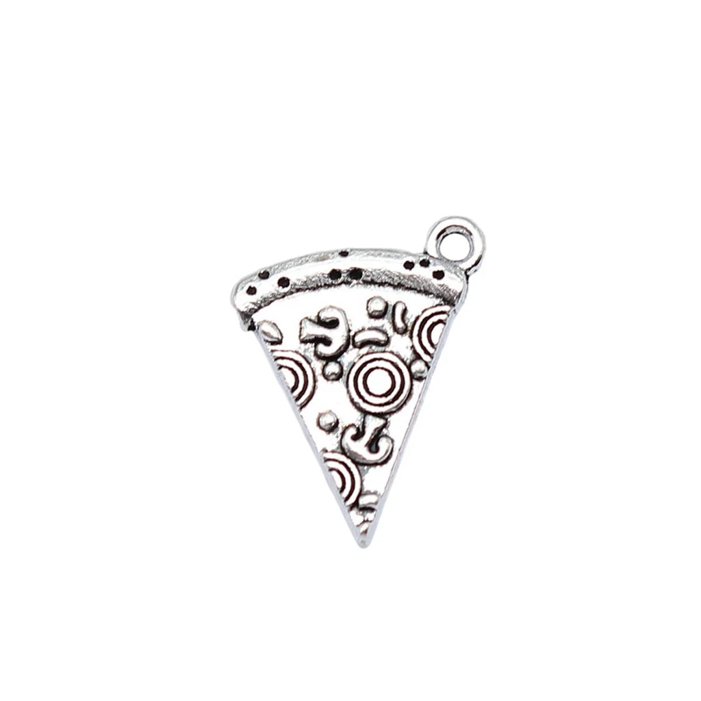 19x14mm 1.1g Antique Silver Zinc Alloy Cake Slice Charm Pendant for DIY Necklace Bracelet Making
