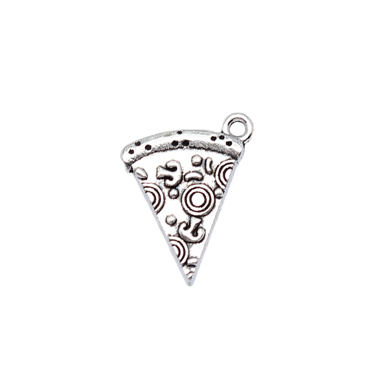 19x14mm 1.1g Antique Silver Zinc Alloy Cake Slice Charm Pendant for DIY Necklace Bracelet Making