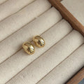 18K Gold Plated Copper Oval Geometric Drop Earrings For Women Light Luxury Summer Jewelry
