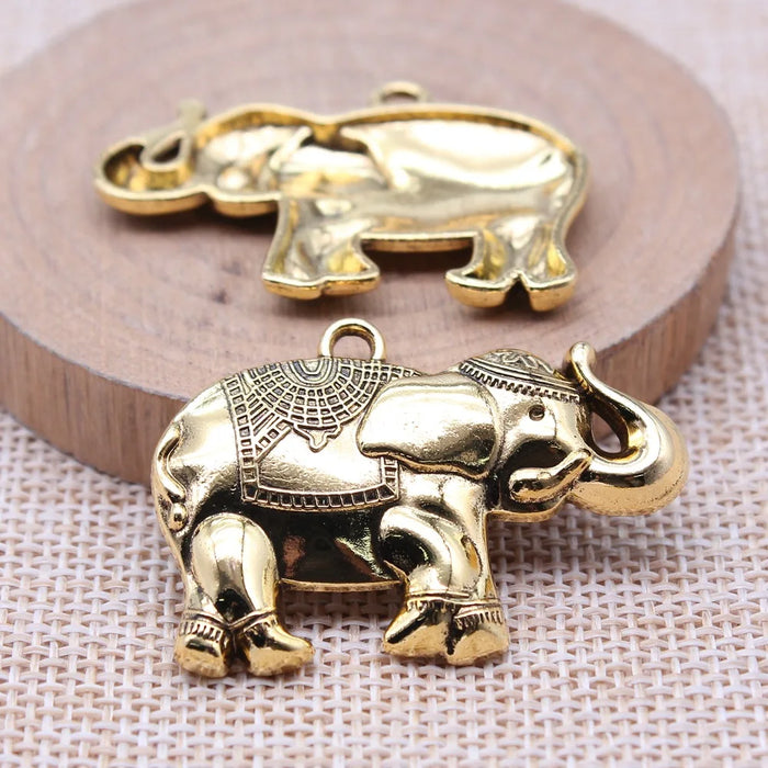 27x40mm 5.5g Multicolor Zinc Alloy Elephant Charm Pendant for DIY Necklace Bracelet Jewelry Making