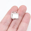 15x13mm 1.1g Antique Silver Zinc Alloy Retro Television Charm Pendant for DIY Necklace Bracelet Making