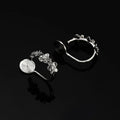 Elegant Alloy Daisy Flower Spiral Disc Stud & Clip On No Piercing Fresh Minimalist Ear Cuff Earrings
