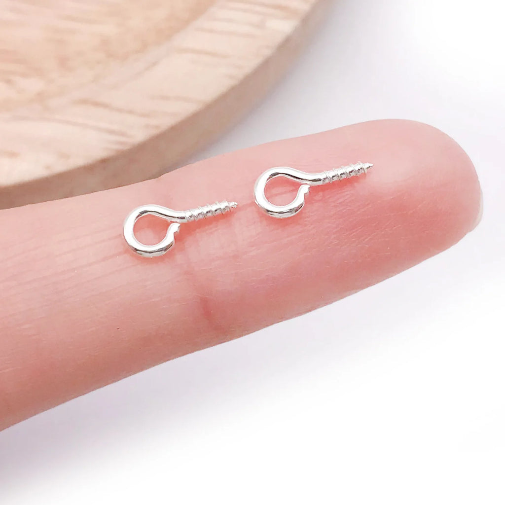 Iron Round Screw Eye Pins Threaded Eye Hooks for DIY Pendant Jewelry Findings