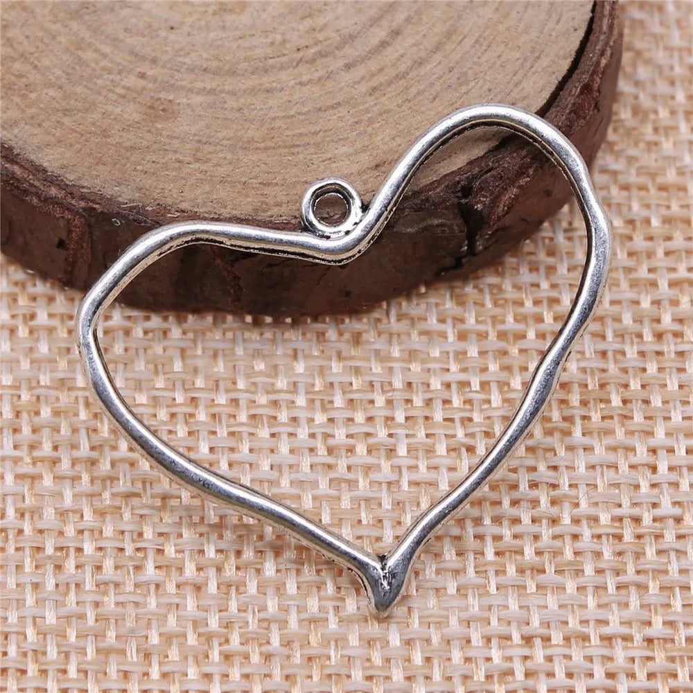 36x35mm 2g Multicolor zinc alloy large Heart charm pendant for DIY necklace bracelet making