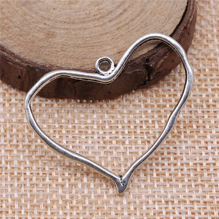 36x35mm 2g Multicolor zinc alloy large Heart charm pendant for DIY necklace bracelet making