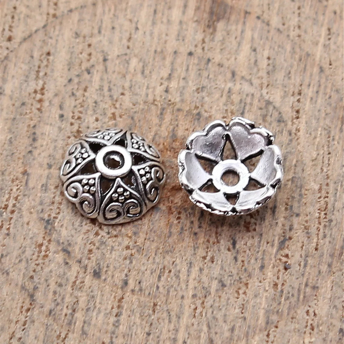 8x8x3mm 0.24g Multicolor Zinc Alloy Flower Bead Caps Jewelry Findings for DIY Bracelet Necklace Making