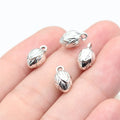 11x6.4x6.4mm 1.25g Antique Silver Zinc Alloy 3D Lotus Charm Pendant for Necklace Bracelet DIY Jewelry