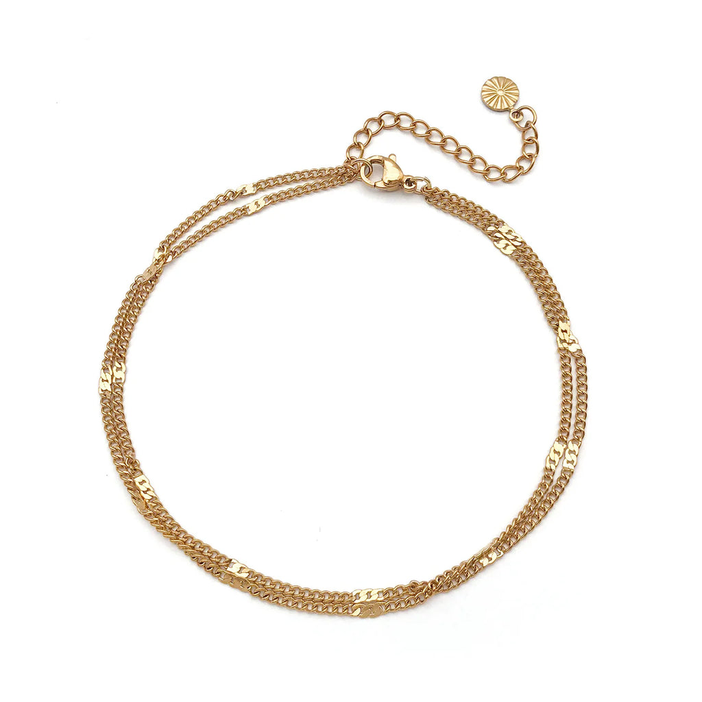 Vacuum Plated Stainless Steel Flattened Cable Chain for DIY Necklace Sweater Chain Jewelry