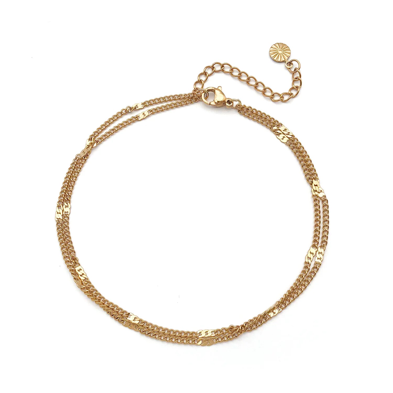 Vacuum Plated Stainless Steel Flattened Cable Chain for DIY Necklace Sweater Chain Jewelry
