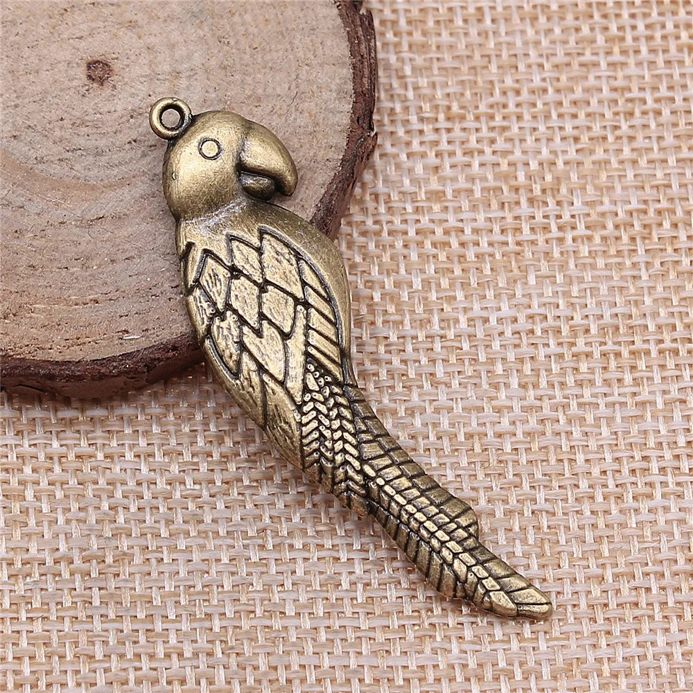 58x16mm 3.5g Multicolor Zinc Alloy Bird Charm Pendant for Flying Animal Theme DIY Jewelry Making