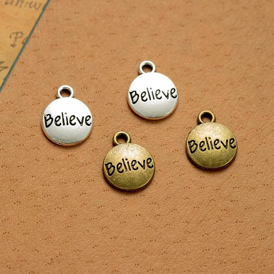 11MM Zinc Alloy Letter Charm Pendant for DIY Necklace Bracelet Jewelry Making