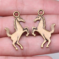 21x35mm 2.8g Antique Bronze Zinc Alloy Horse Charm Pendant for DIY Necklace Bracelet Jewelry Making