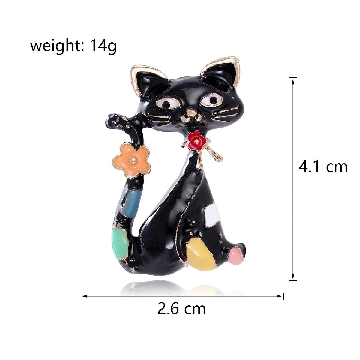 Cute Enamel Alloy White Cat Brooch With Rhinestone Accents, Cartoon Animal Lapel Pin Corsage Gift