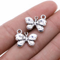 15x18mm 2.2g Multicolor Zinc Alloy Butterfly Charm Pendant for DIY Bracelet Necklace Making