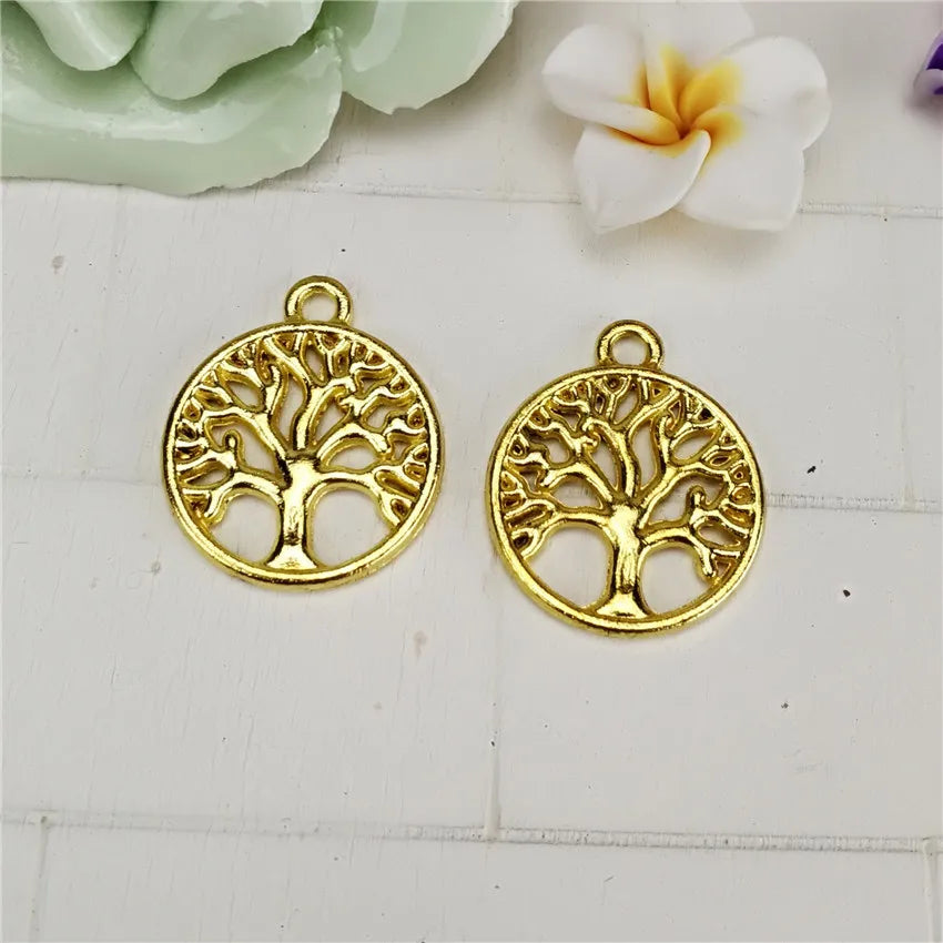 20MM Zinc Alloy Tree Of Life Charm Pendant for DIY Necklace Bracelet Jewelry Making