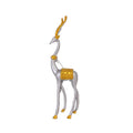 Elegant Silver Gold Alloy Elk Deer Brooch For Women, Animal Lapel Pin Corsage Suit Accessory Gift