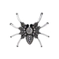 Luxury Blue Rhinestone Spider Brooch Vintage Alloy Halloween Lapel Pin For Men's Suit Accessory Gift