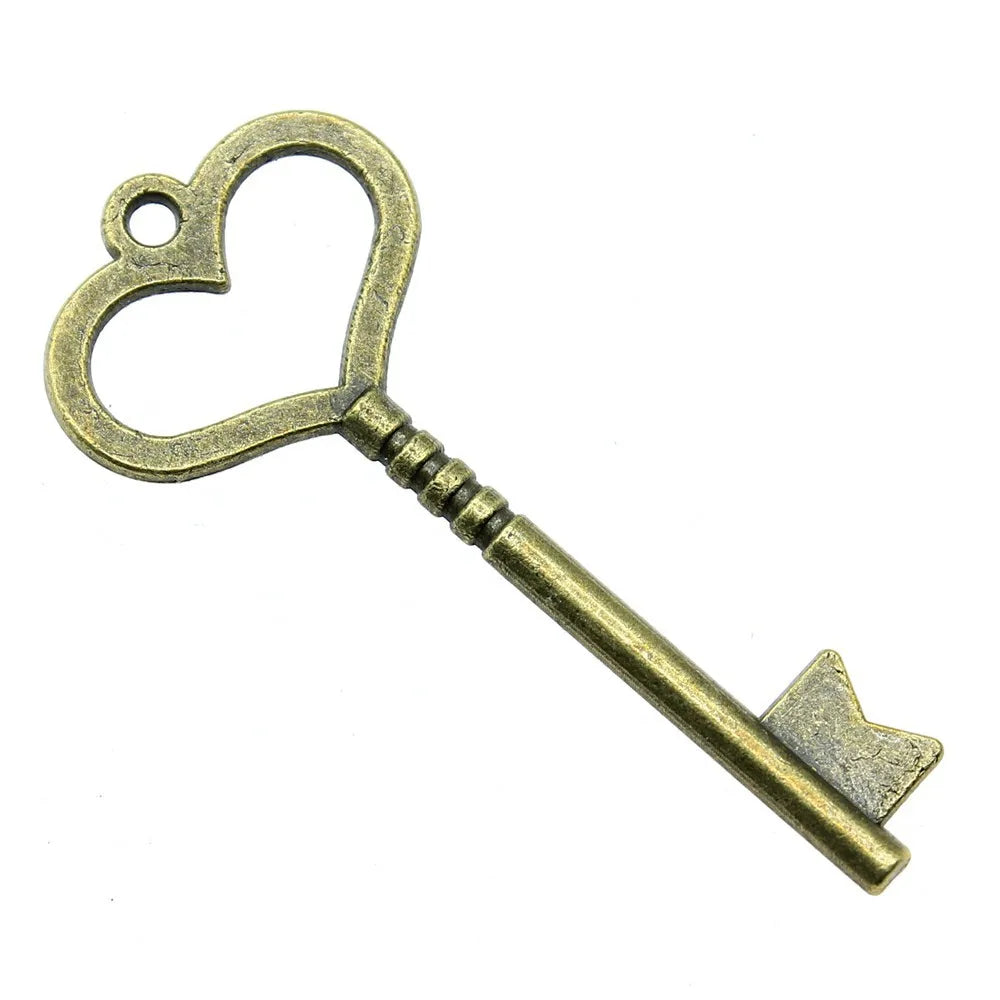 46mm 2g Multicolor Zinc Alloy Key Charm Pendant for DIY Necklace Bracelet Jewelry Making