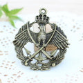 48MM Antique Silver Zinc Alloy Crowned Eagle Charm Pendant for DIY Necklace Bracelet Jewelry Making