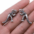 26x16mm 2.4g Antique Silver Zinc Alloy Dinosaur Skeleton Charm Pendant for DIY Animal Jewelry Making
