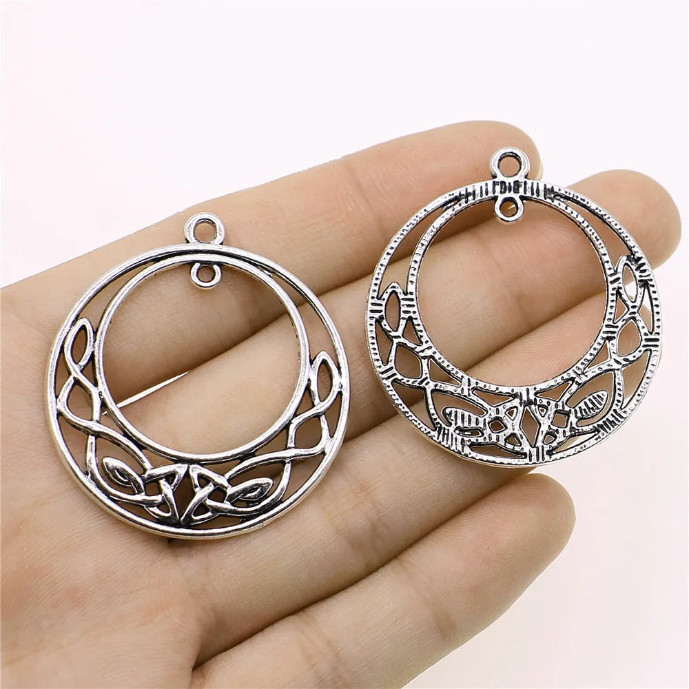 39x44mm 4.9g Antique Silver Zinc Alloy Celtic Knot Charm Pendant for DIY Necklace Bracelet Making