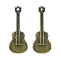 61x24MM Antique Silver Zinc Alloy Guitar Charm Pendant for DIY Necklace Bracelet Jewelry Making