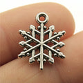 20x16mm 1.2g Antique Silver Zinc Alloy Snowflake Charm Pendant for DIY Christmas Jewelry Making