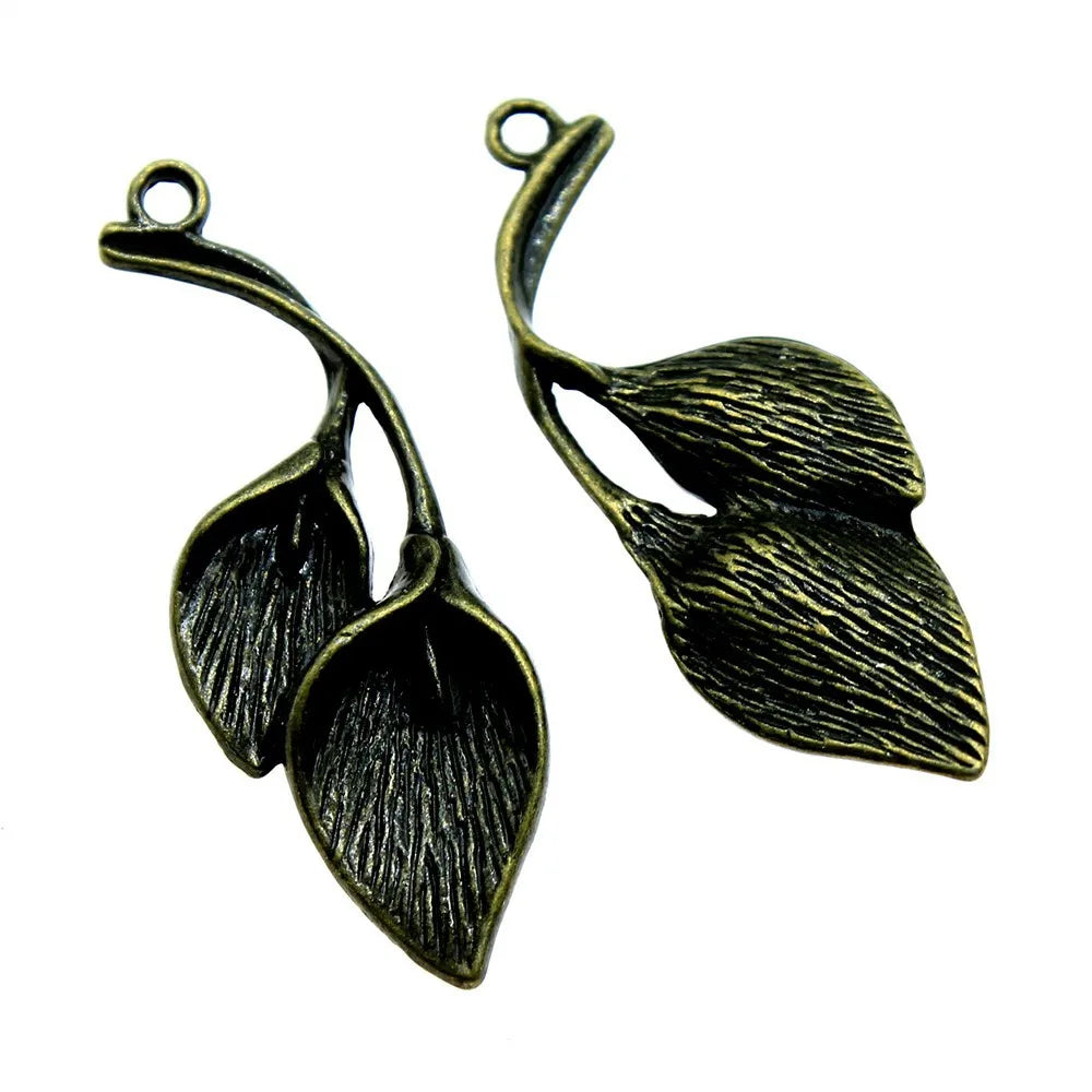 40x14mm 2.6g Multicolor Zinc Alloy Calla Lily Flower Charm Pendant for DIY Jewelry Making