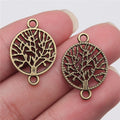 23x16mm 1.2g Multicolor Zinc Alloy Tree of Life Connector Charm for DIY Bracelet and Necklace Making