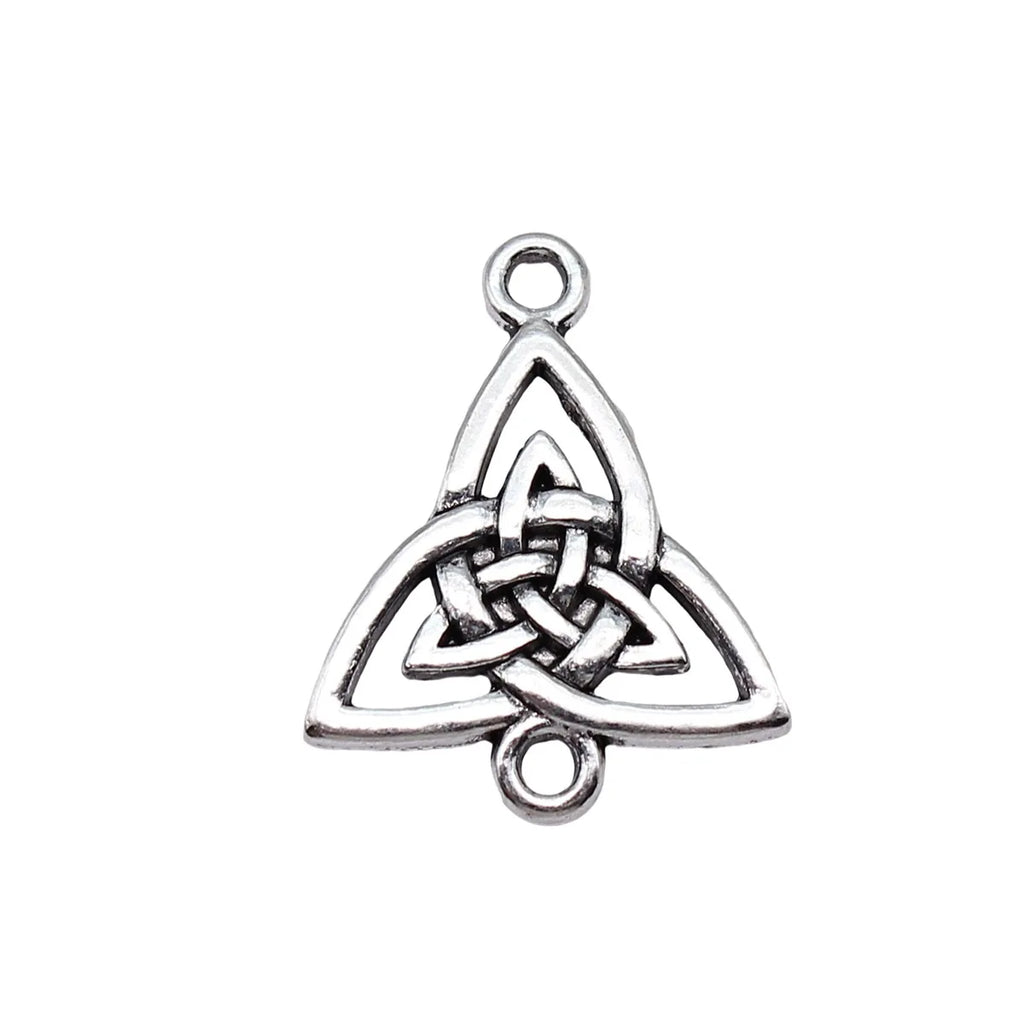24x20mm 1.6g Antique Silver Zinc Alloy Celtic Knot Connector Charm for DIY Necklace Making