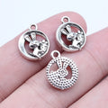 12x15mm 1g Antique Silver Zinc Alloy Rabbit Carrot Charm Pendant for DIY Jewelry Making