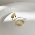 Light Luxury Copper Micro Pave Zircon Leaf Stud Earrings Elegant Small Jewelry