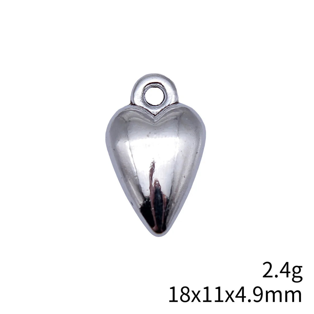 18x11x4.9mm 2.4g Multicolor Zinc Alloy Heart Charm Pendant for DIY Necklace Bracelet Jewelry Making