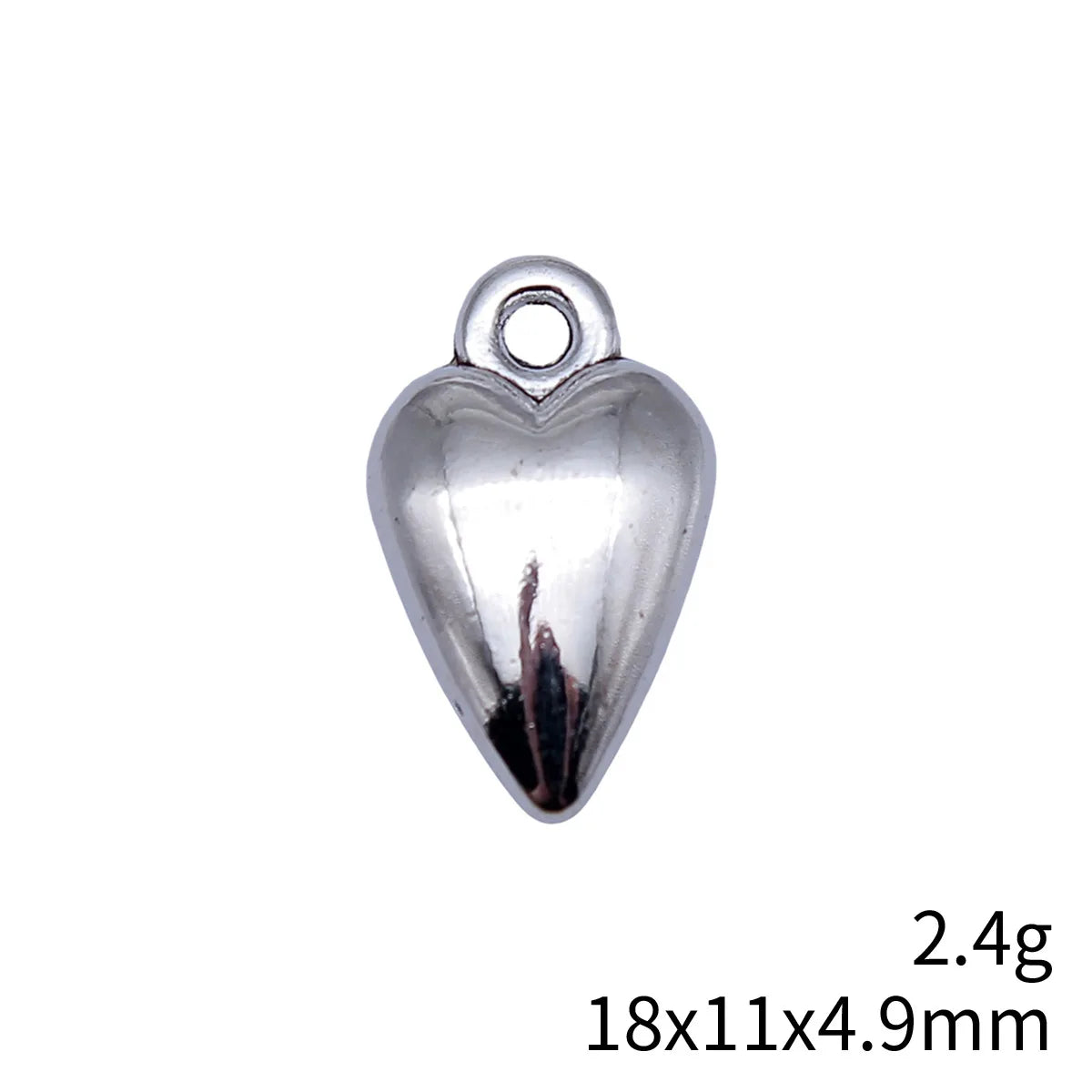 18x11x4.9mm 2.4g Multicolor Zinc Alloy Heart Charm Pendant for DIY Necklace Bracelet Jewelry Making