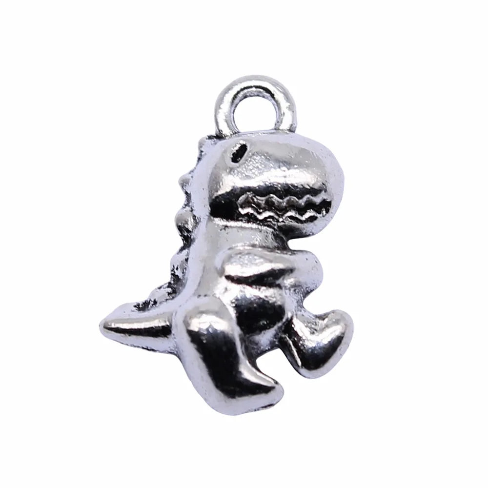 12x15mm 2.3g Multicolor Zinc Alloy Dinosaur charm pendant for necklace bracelet DIY jewelry making