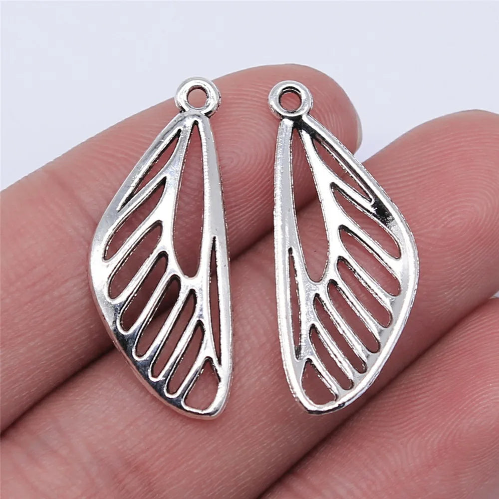 29x12mm 0.9g Multicolor Zinc Alloy Hollow Butterfly Wing Charm Pendant for DIY Jewelry Making