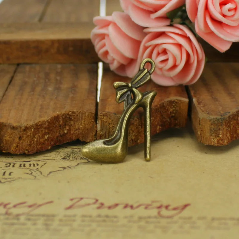30x20MM Zinc Alloy High Heel Charm Pendant for DIY Necklace Bracelet Jewelry Making
