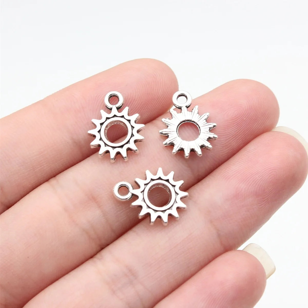 15x12mm 0.69g Multicolor Zinc Alloy Gear Charm Pendant for DIY Bracelet Necklace Jewelry Making