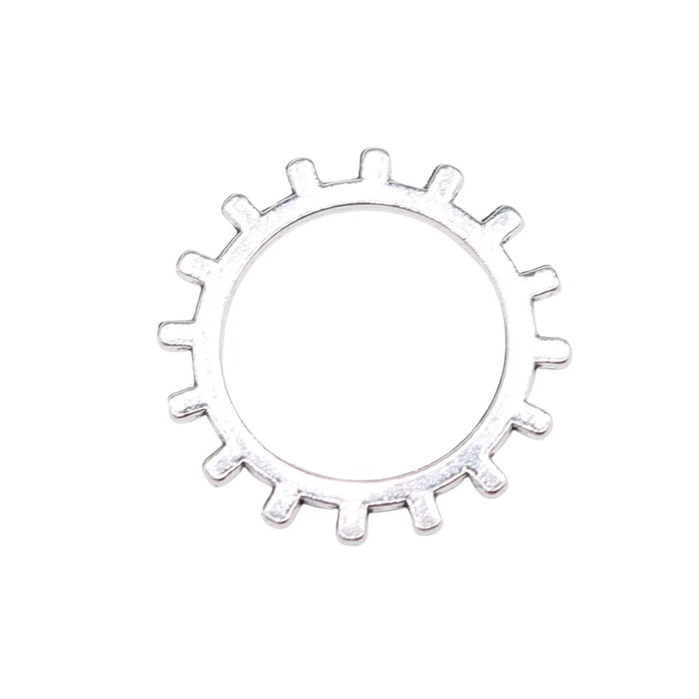 19x19mm 0.7g Multicolor Zinc Alloy Gear Charm Pendant for DIY Steampunk Necklace Bracelet Making
