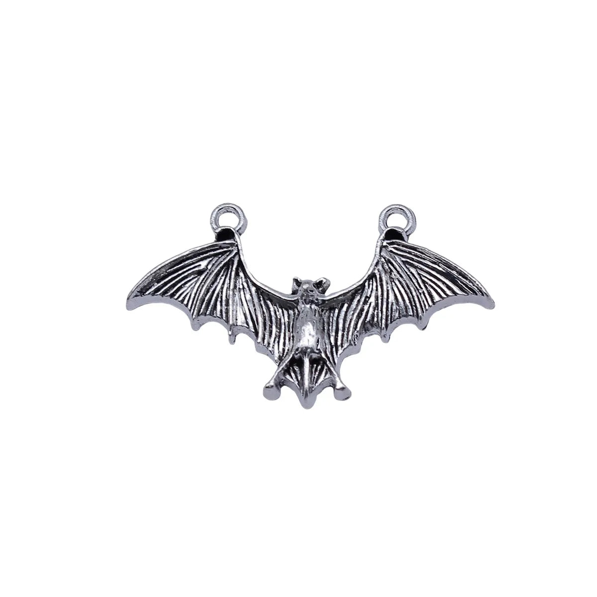 45x27mm 3.9g Antique Silver Zinc Alloy Bat Charm Pendant for Necklace Bracelet DIY Jewelry