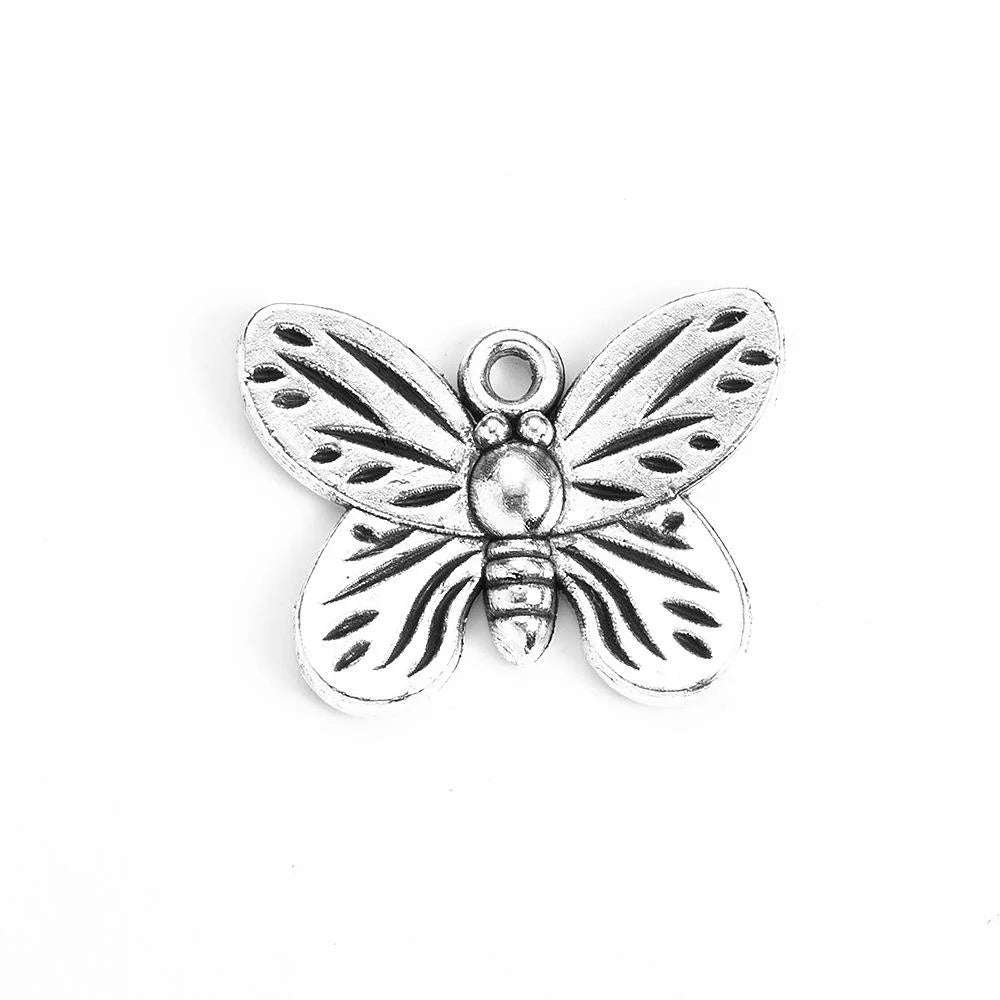 17x13MM Zinc Alloy Butterfly Charm Pendant for DIY Necklace Bracelet Jewelry Making