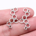 27x13mm 0.8g Antique Silver Tone Zinc Alloy Honeycomb Charm Pendant for DIY Necklace Jewelry Making